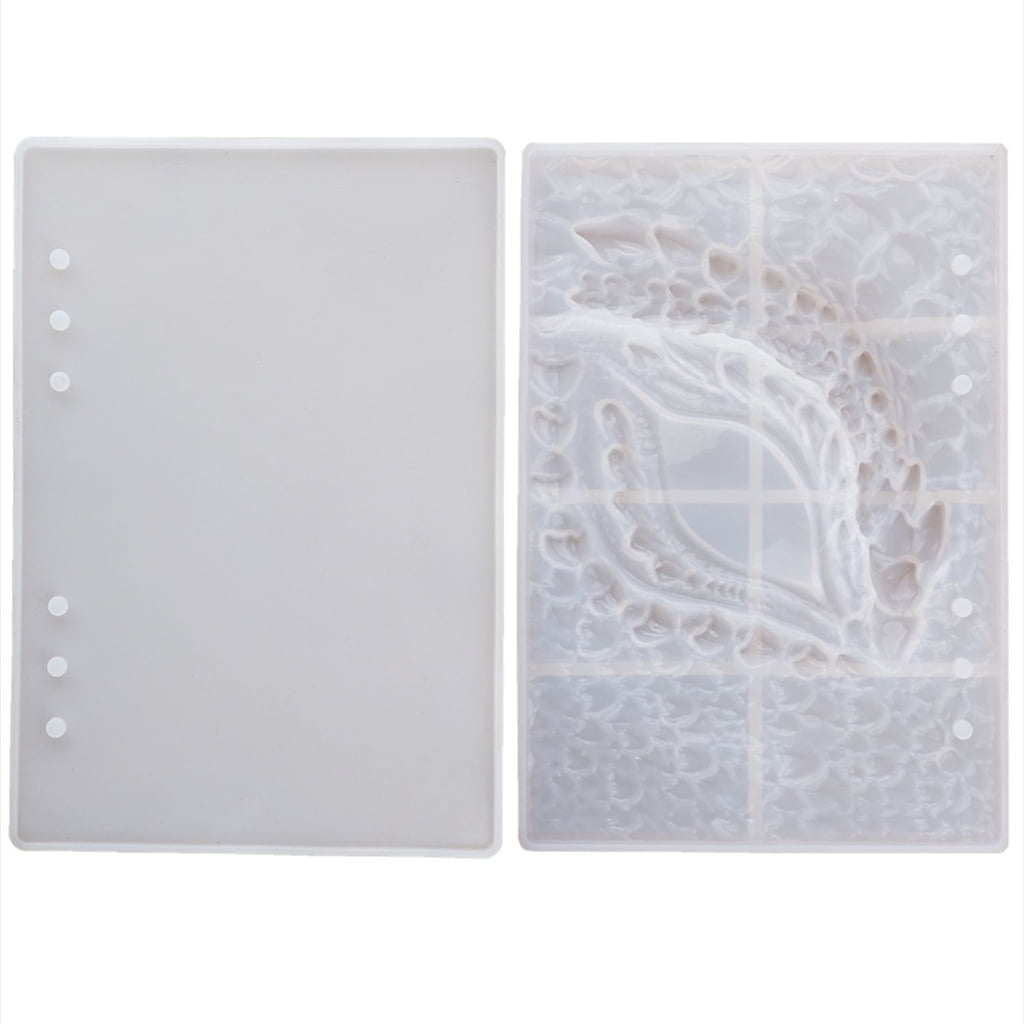 WINDLAND Dragon Eye Notebook Cover Epoxy Resin Casting Mold DIY Silicone Book for Shell Mirror for Case Mould Rings Refil
