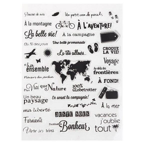 WINDLAND Creative French Silicone Clear Stamper DIY Birthday Party Cards Making Suppl