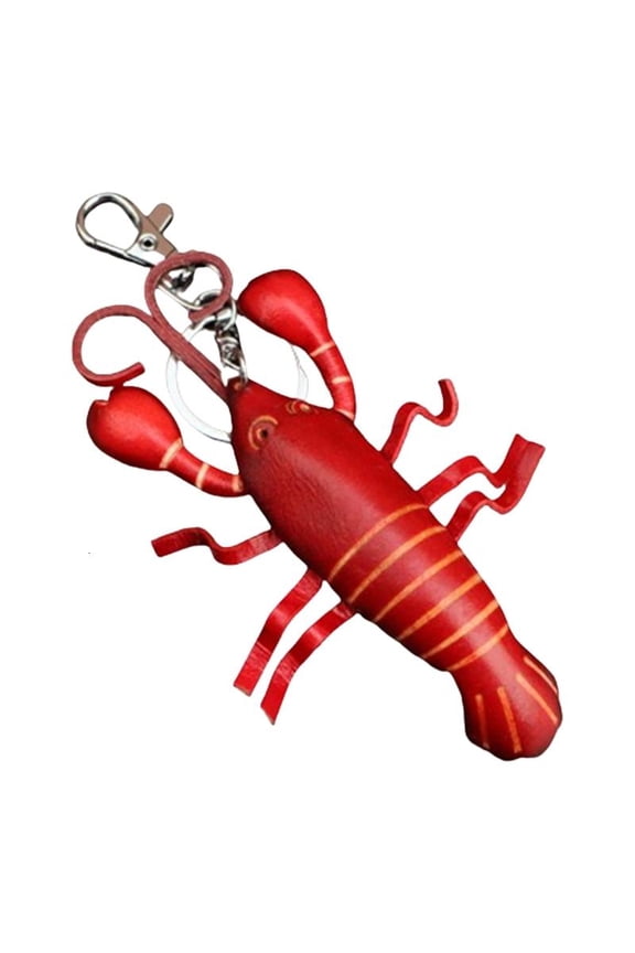 Creative Leather Lobster Keychain Pendant Charm Perfect For Unique Gift Ideas