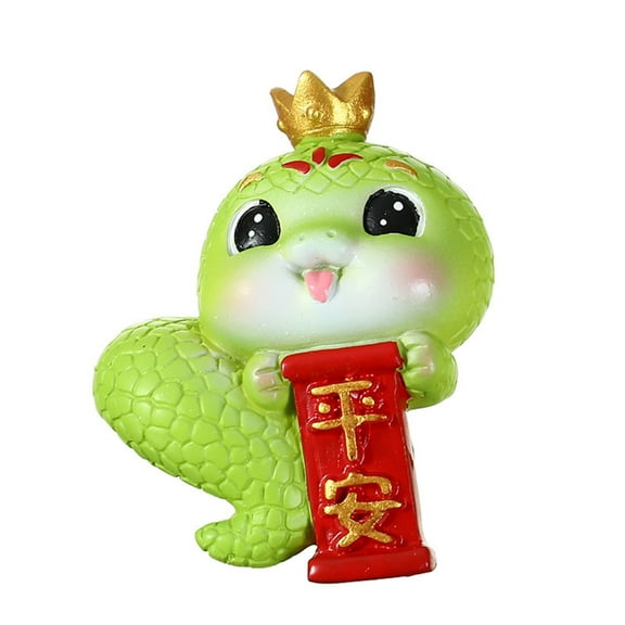 WINDLAND Creative Snake Figurine Desk Decoration for Prosperitys and Wealth Office Home