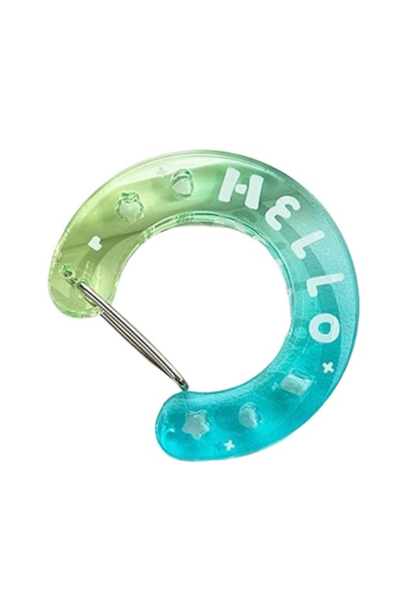 Customizable Gradient Acrylic Keyring Decorative Hanging Accessory Featuring Lightweight Hollow Craftsmanship