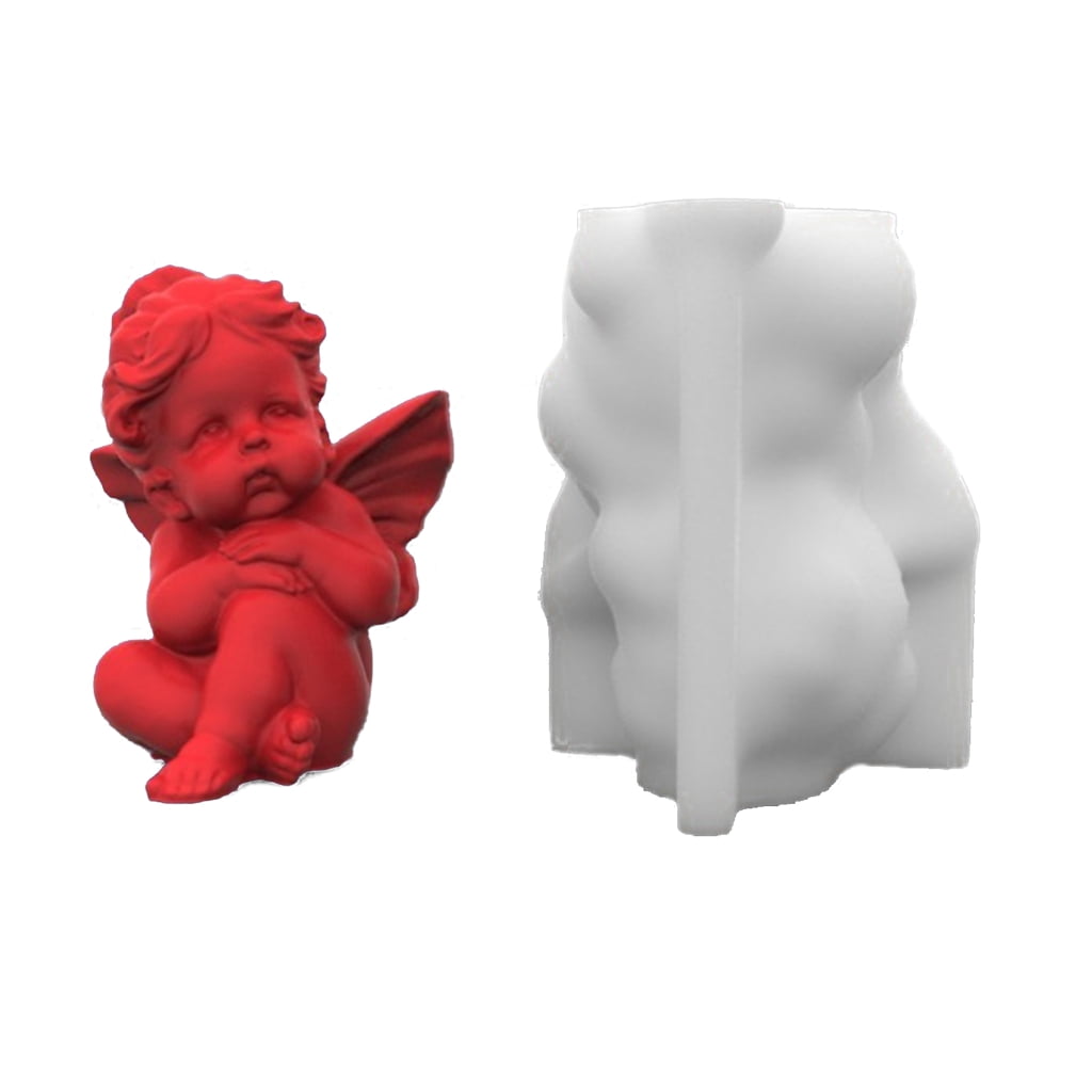 WINDLAND Cute Little Angel Silicone Molds Scented Candle Mold DIY Crafts Plasters Tool