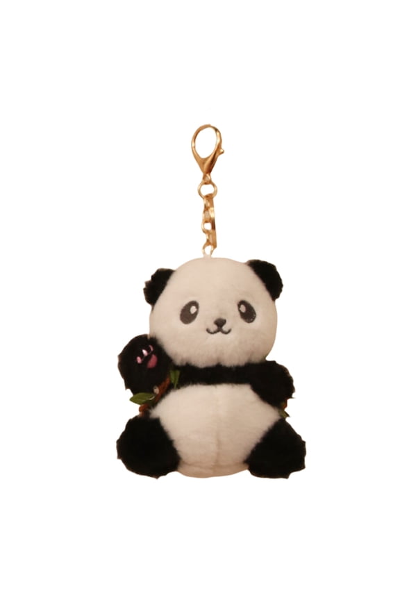 Cute Panda Plush Keychain Toy Small Stuffed Keyrings For Backpack Purse