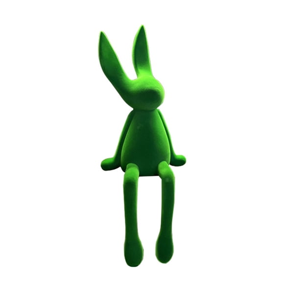 Plush Flocked Animal Statue Detail Desk Bookshelf Home Decors 28cm