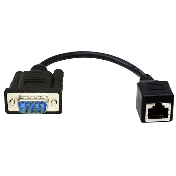 WINDLAND RJ45 to RS232 DB9 9Pin Port Male to RJ45 Female CAT5 Ethernets ...
