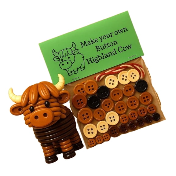 WINDLAND DIY Button Art Set Includes All Supplies for Crafting Activity