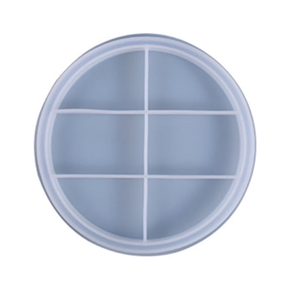 WINDLAND DIY Serving Board Epoxy Mold Round Tray Silicone Mould Fruit Plate UV Resin Mold