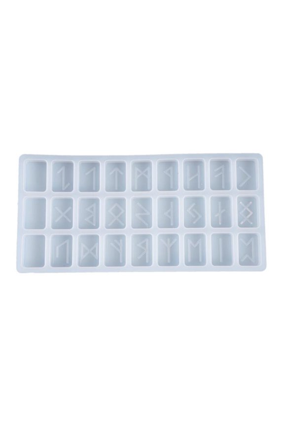 Mirror Energy Symbol Runes Letters Mold Symbol Words Resin Casting Charm Mold Handmade Jewelry Pendants Casting Mold DIY