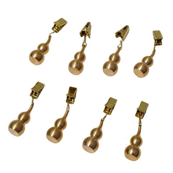WINDLAND Decorative Brass Tablecloth Holders 8 Pieces For Garden Party Setups