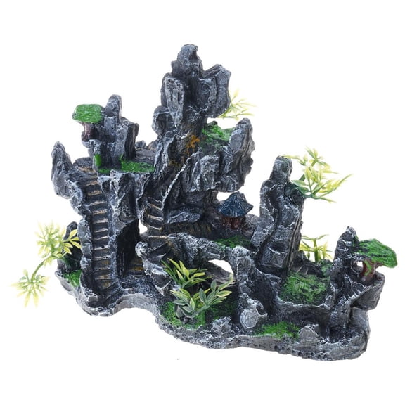 WINDLAND Decorative Mountain Cave Rockery Figurine Landscape for Small Habitats