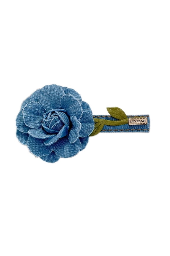Denim-Flower Hair Barrette Classic-Hair Accessory Gift Headband Scrunchie Holder
