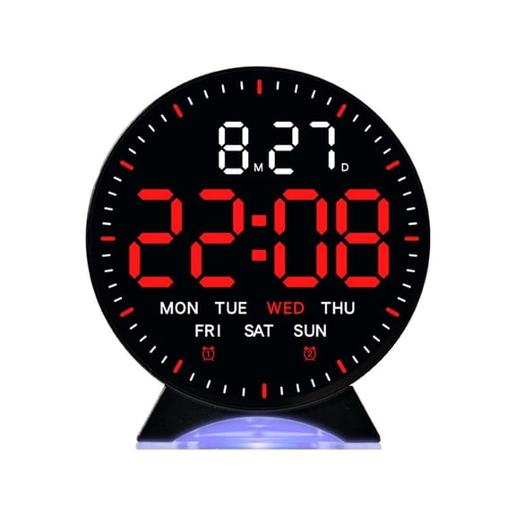 WINDLAND Dense Thin Digital Clock Quiet Motion Live Environment Monitoring For Nightstands Desks