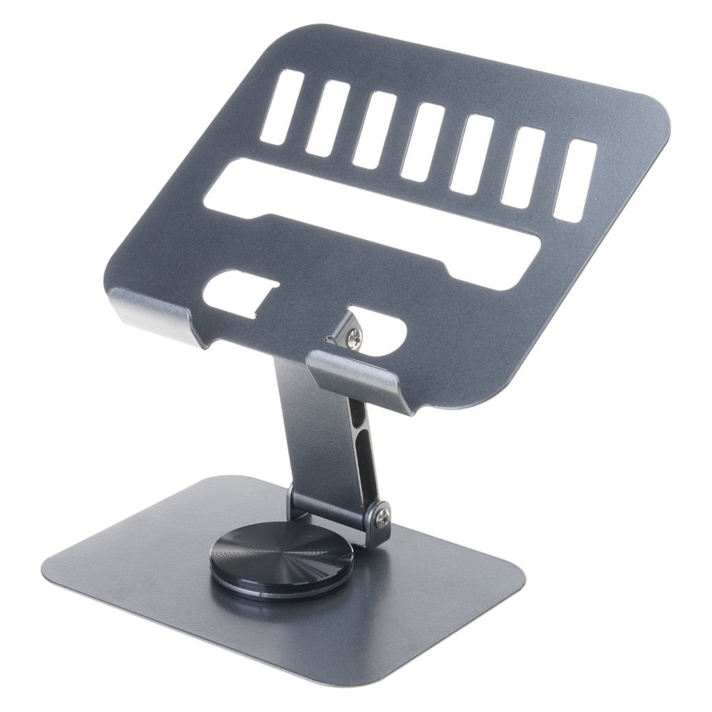 WINDLAND Desk Laptop Stand with 360°Rotating Base,Adjustable Heights and Angle Notebook Metal Mount for Comfort Viewing Holder