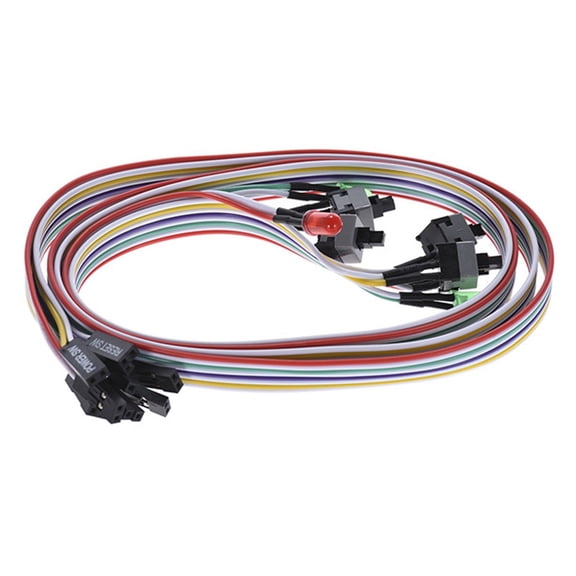 WINDLAND PC Desktop Case Power Reset Button HDD LED Switches Cable 26inch