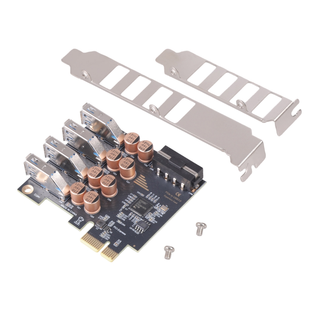 WINDLAND Desktop USB Expansion Card PCIe to 4 Port USB 4Pin Internal ...