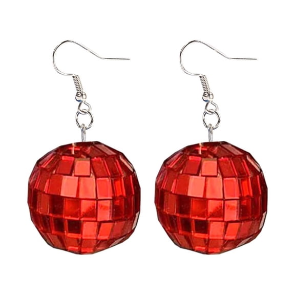 WINDLAND Mirror Ball Disco Ball Earrings Disco 60's 70's Ball Earrings Costume Accessory