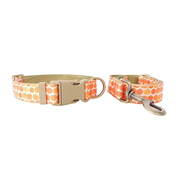 WINDLAND Dog Collar Lovely Pumpkin Leash for Training Walking Belt for Large Medium Small Dogs Rope Harvest Theme