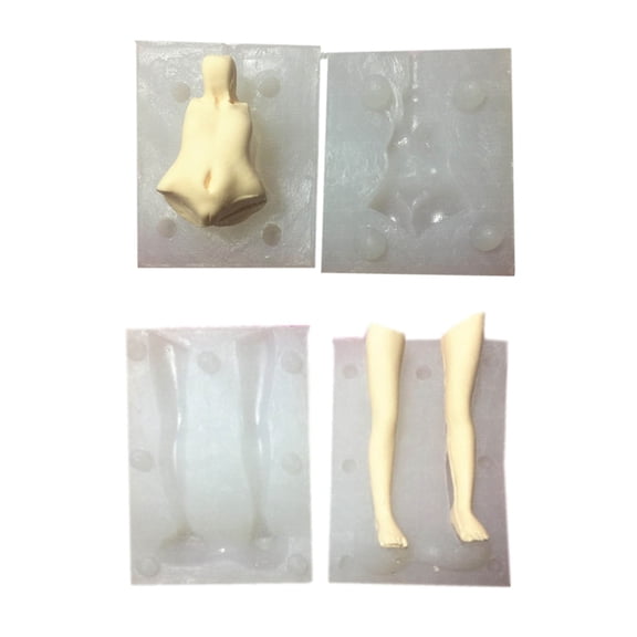 WINDLAND Dolls Body Leg Model Silicone Fondant Molds Aromatherapy Plasters Clay Molds Craft Mould DIY Cake Decorating Baking Tool