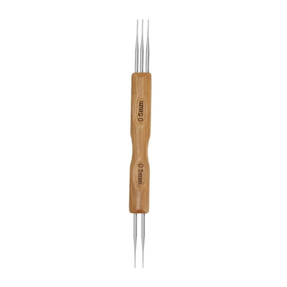 WINDLAND Double Head Dreadlock Crochet Hook for Hair, 0.5mm 0.75mm Dreadlock Needle Tool