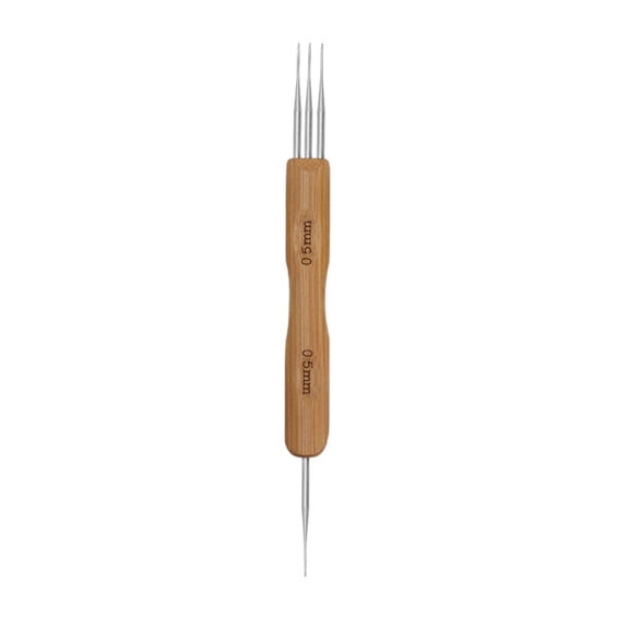 WINDLAND Double Head Dreadlock Crochet Hook for Hair, 0.5mm 0.75mm Dreadlock Needle Tool