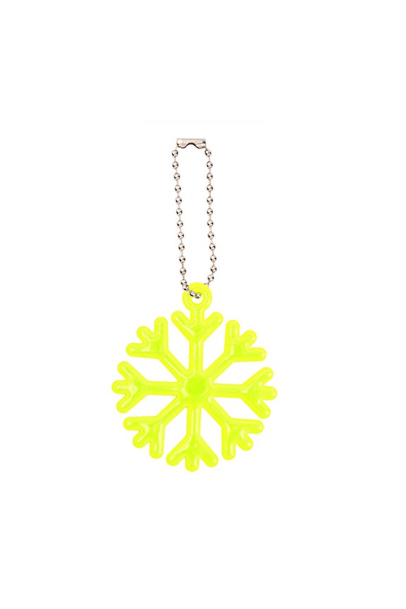 Double Side Reflective Keychain Kids Safety Reflector Pendants Snowflake Shape Bag Pendant for Backpacks School Bag