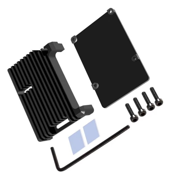 WINDLAND Metal Pi 4B Armors Case Double Fan for Raspberry Pi4B Efficient Cooling&Heatsink