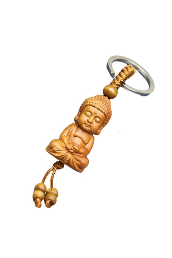 Durable Keychain Charm Buddhas Pendant Keychain with Symbolic Meaning Decor