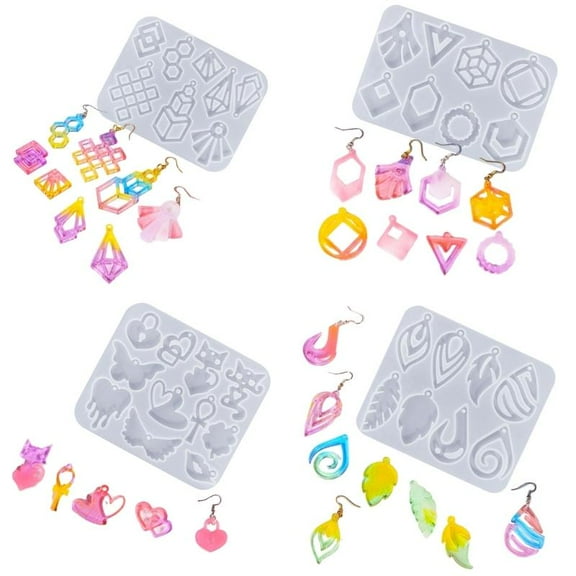 WINDLAND Earring Pendant Silicone Mold Heart DIY Epoxy Resin Mould Jewelry Making Tools