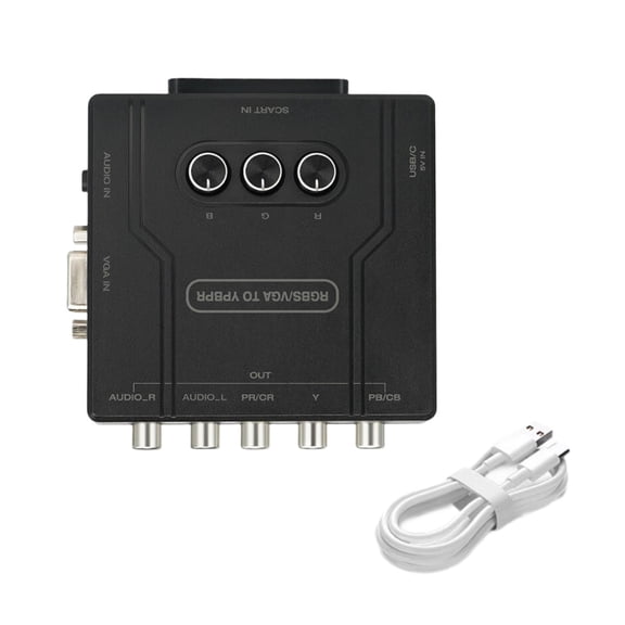 WINDLAND Video Game Adapter Converts RGBS SCART VGA to YPBPR Component HK32E for Gaming
