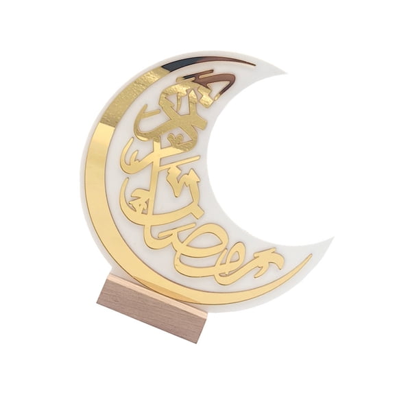 WINDLAND Eid Mubarak Ornament Acrylic Ramadans Table Centerpiece Sign Home Decorations