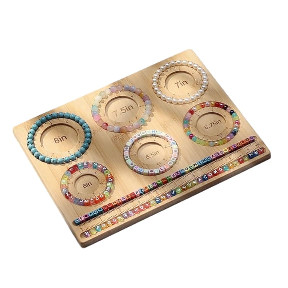 WINDLAND Versatile Wood Jewelry Beading Board Modern Bead Presentation Platform Educational Bead Plate for Craft Enthusiasts