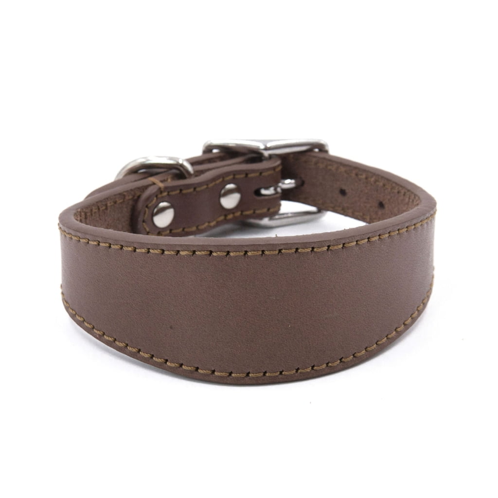 WINDLAND Elegant Dogs Leathers Collar Soft Padding Wide Collars ...