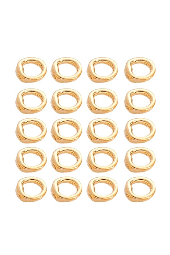 Stylish Double Hole Connector Rings Flexible Use Double Hole Connectors Handy End Beads Tips for Beading Accessories