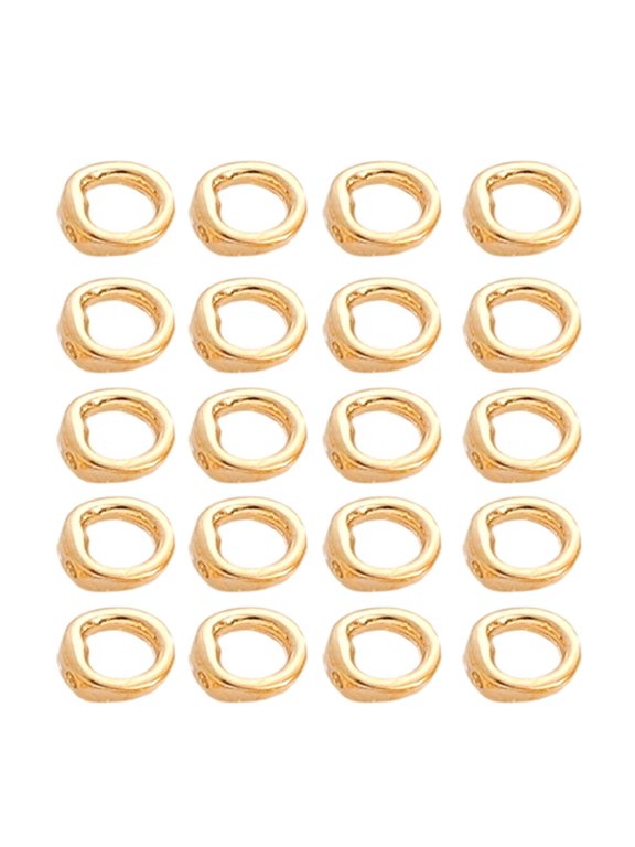 Stylish Double Hole Connector Rings Flexible Use Double Hole Connectors Handy End Beads Tips for Beading Accessories