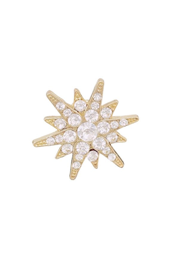 Elegant Hexagram Alloy Brooch For Men Women Unique Geometric Design Secure Pin