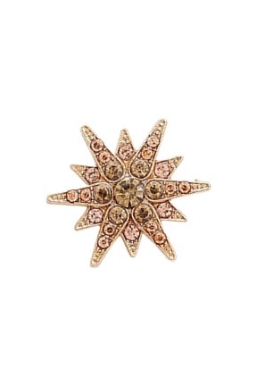 Elegant Hexagram Alloy Brooch For Men Women Unique Geometric Design Secure Pin