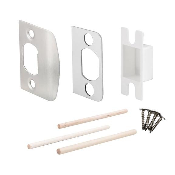 WINDLAND Elegant Polished Door Strikes Plate Set with Precise Holes & Easy Installation Home Door Hardware Upgrades for Home Door