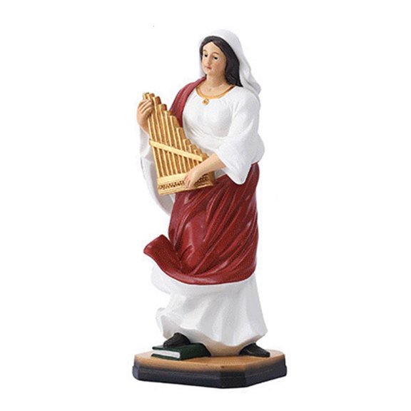 WINDLAND Elegant Resin Harp Musician Sculpture Classical Home Decoration Statue for Gift