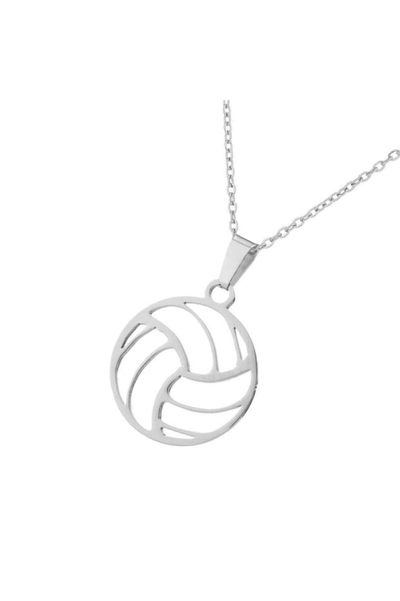 Elegant Stainless Steel Volleyball Jewelry Gift Adjustable Neckchain Comfortable Resistant Necklace
