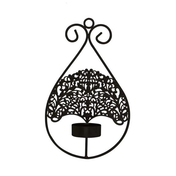 WINDLAND Elegant Tree Shape Metal Candle Sconce Wall Hanging Candlestick for Home Decors