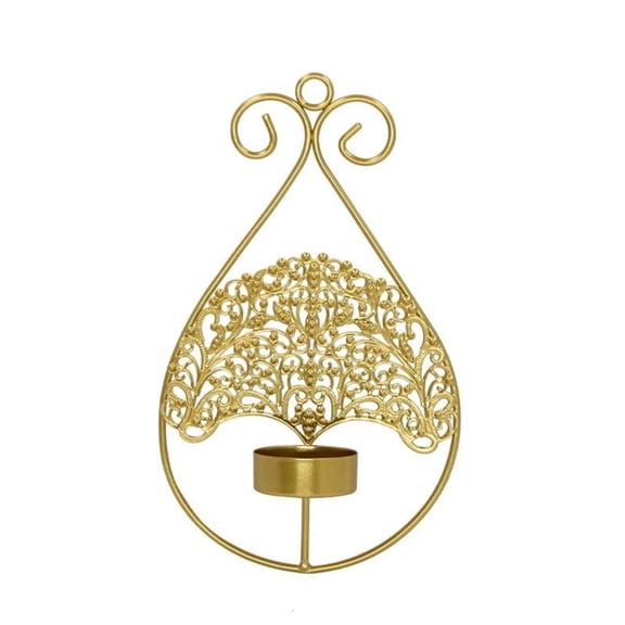 WINDLAND Elegant Tree Shape Metal Candle Sconce Wall Hanging Candlestick for Home Decors