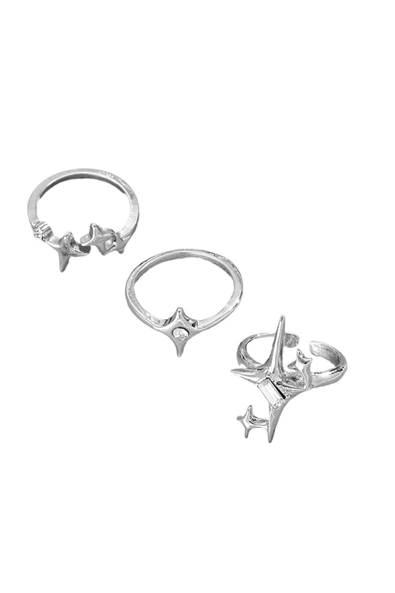 Modern Zircon Couple Rings Decoration for Anniversaries and Dates Wear