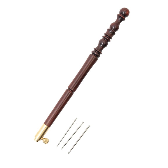 WINDLAND Embroidery Hook Handle with Needle (0.67mm 0.9mm 1mm) Beading Hook Needle