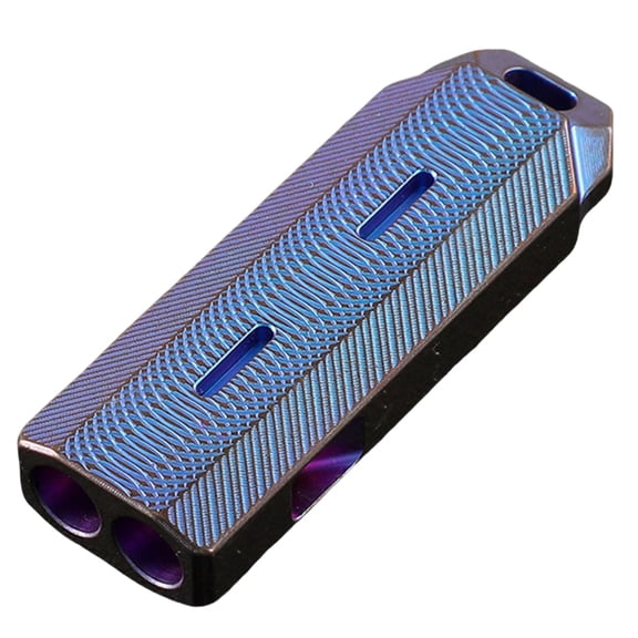 WINDLAND Emergencies Whistle Titaniums Alloy Double Tube Whistle Portable High Frequency Whistle with 120db Loud Sound Enduring