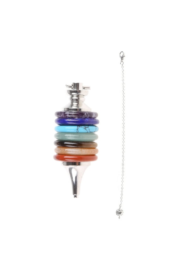Pendulum Dowsing Divination Practical 7 Chakra Reiki Healing Spiritual Amulet Pendulum Pendants Jewelry Gift for Yoga