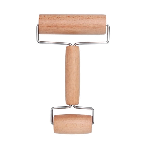 WINDLAND Ergonomic Wooden Rolling Pin For Baking Enthusiasts Beechwood Pastry Roller Dough Flattener Practical Kitchen Tool