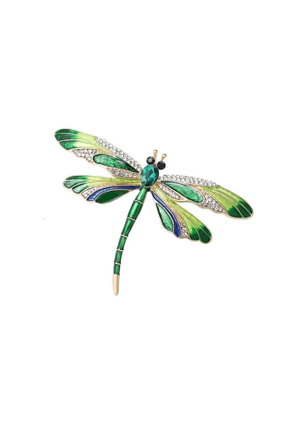 Exquisite Dragonflies Crystal Brooch Lapel Pin for Vintage Jewelry Enthusiasts