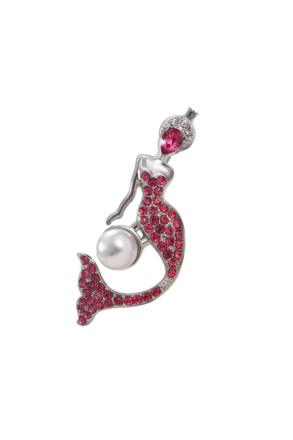 Rhinestones Mermaids Brooch Pin Fashion Accessory for Stage and Theme Event