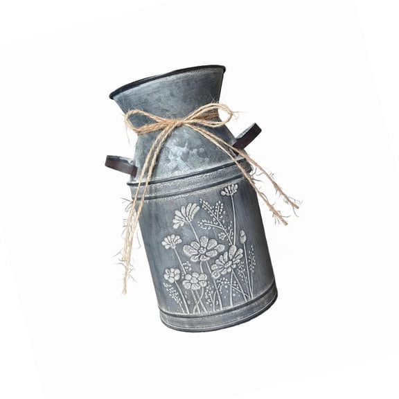 WINDLAND Farmhouse Storage Milk Jugs with Antique Look Decorative Flower Container Vase