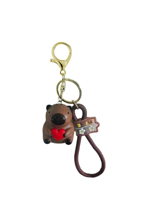 Fashionable Capybara Keychain Unique Talking Keyring Pendant Accessory